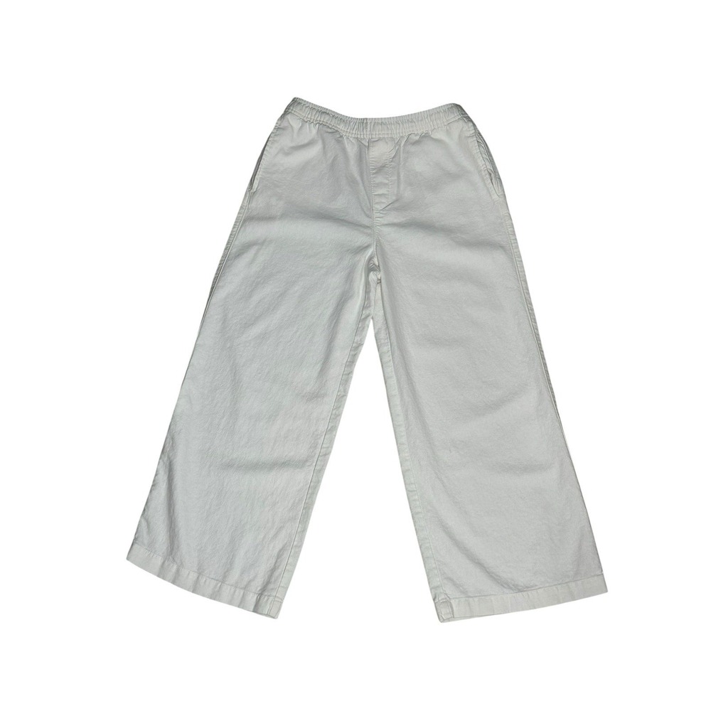 Old Navy Womens High Rise Wide‎ Leg Elastic Waist Crop Linen Pants Size Large